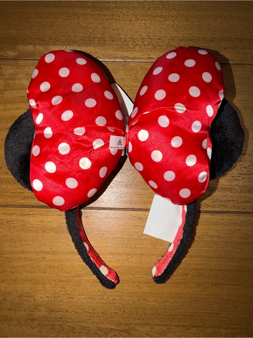 Red Polka Dot Bow Ear Headband - Classic Minnie Style